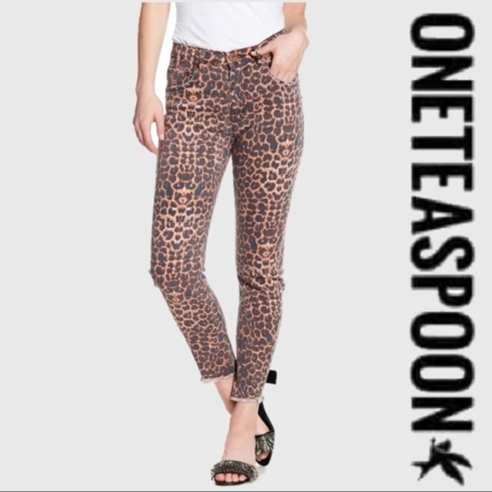 One Teaspoon Black Cat Scallywags Frayed Jeans